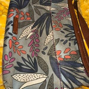 Fossil Multicolor Floral Crossbody Bag